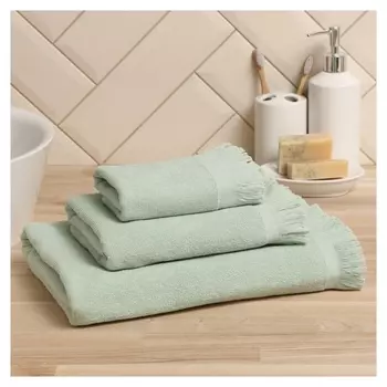 Полотенце махровое Lovelife "Fringe" 70х130 см, цвет оливковый, 100% хлопок, 380 гр/м2