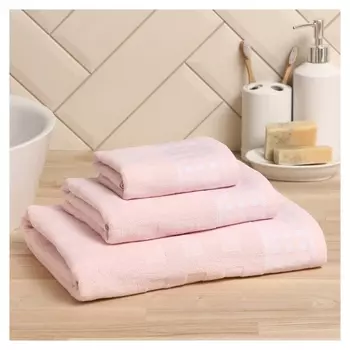 Полотенце махровое Lovelife "Square" 30х60 см, цвет бледно-розовый, 100% хлопок, 380 гр/м2