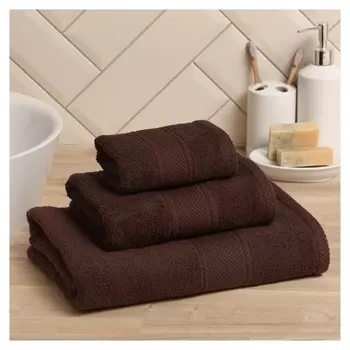 Полотенце махровое Lovelife "Twined" 70х130 см, цвет кофейный, 100% хлопок, 420 гр/м2