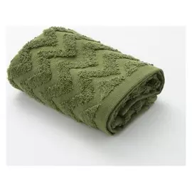 Полотенце махровое Lovelife Zig-zag 70*130 см, цв. темная трава,100% хл, 360 гр/м2