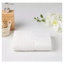 Полотенце махровое муза 02-005 50х90 см, белый, хлопок 100%, 400г/м2