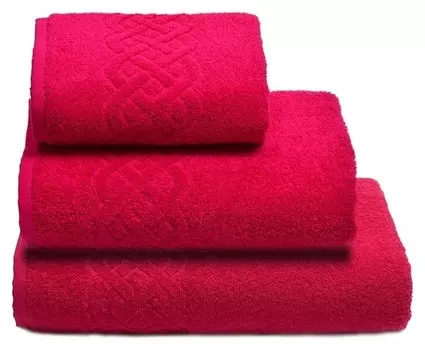 Полотенце махровое «Plait» цвет малина, 30х70