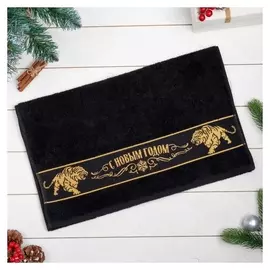 Полотенце махровое "С новым годом" 50х90 см, 100% хлопок, 360гр/м2