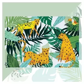 Полотенце пляжное этель «Джунгли» 96х146 см, 100% хлопок