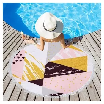 Полотенце пляжное этель «Геометрия», D 150см