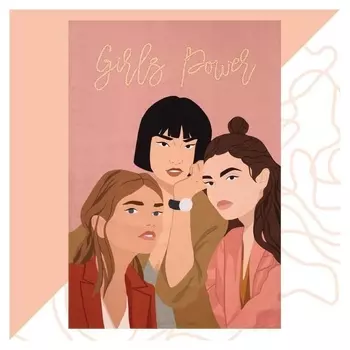 Полотенце пляжное этель Girls Power 96х146 см, 100% хлопок