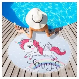 Полотенце пляжное этель "Магия", D 150 см, микрофибра, 100% п/э