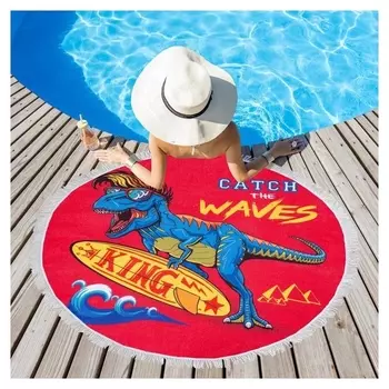 Полотенце пляжное этель «Поймай волну», D 150см