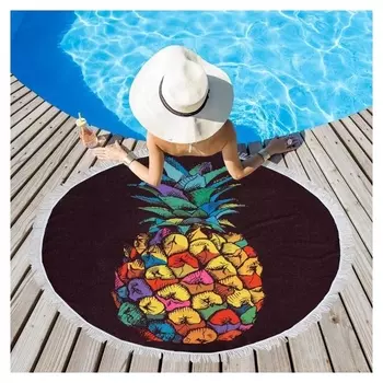 Полотенце пляжное этель «Райский ананас», D 150см