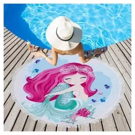Полотенце пляжное этель «Русалочка», D 150см