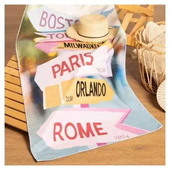 Полотенце пляжное этель "Traveller" 70*140 см,100%п/э, 250гр/м2