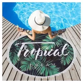 Полотенце пляжное этель «Тропические мечты», D 150см