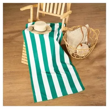 Полотенце пляжное с ручками этель «Полосы зеленые», 70*140 см,250гр/м2,100%п/э