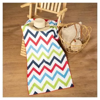 Полотенце пляжное с ручками этель «Зигзаги», 70*140 см,250гр/м2,100%п/э