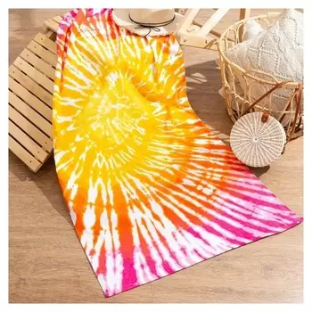 Полотенце "Солнце" 70*140 см, велюр/махра 350гр/м2, 100% хлопок