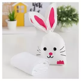 Полотенце сувенирное «Зайчик», 30x60 см, белый