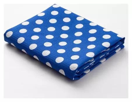 Полотенце вафельное банное экономь и Я «Горох» 80х150 см, цвет синий, 150 гр/м2, 100% хлопок