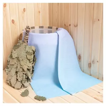 Полотенце вафельное банное экономь и Я "Малибу" 70х150 см, 100% хл, 200 г/м2