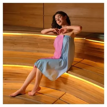 Полотенце вафельное для бани экономь и Я "Малибу" (Парео) 80х144 см, 100% хл, 200 г/м2