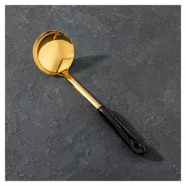 Половник цельнотянутый Base, 32×9,5×6 см, цвет чёрный