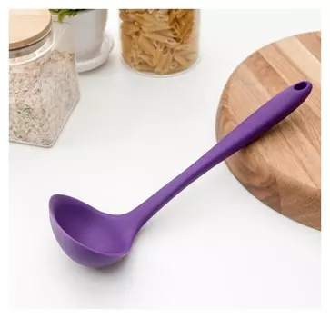 Половник «Фиалка», 28 см, цвет фиолетовый