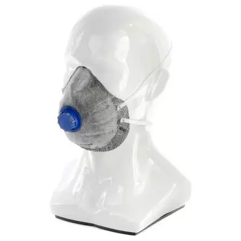 Полумаска фильтрующая формованная,модель "Исток",с угольным слоем,с клапаном выдоха Ffp1 NR россия