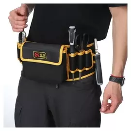 Поясная сумка на ремне для садового инструмента, 8 карманов Цвет черный