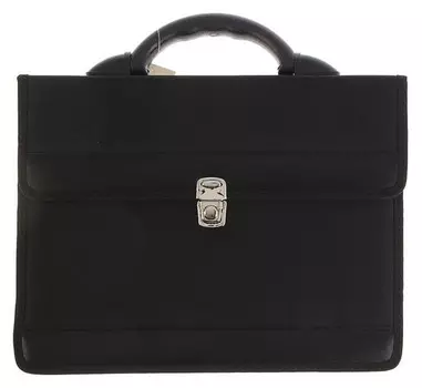 Портфель деловой ткань 350 х 260 х 100 мм,"Приморск", чёрный