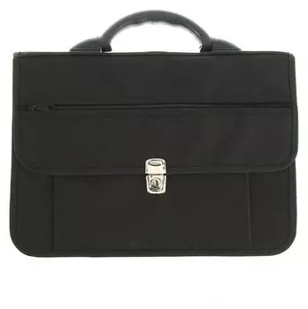 Портфель деловой ткань 380 х 270 х 150 мм, «Павловск», чёрный