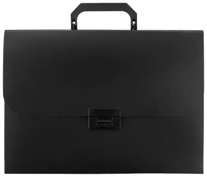 Портфель пластиковый Staff А4 (330х235х36 мм), 13 отделений, индексные ярлыки, черный, 229245