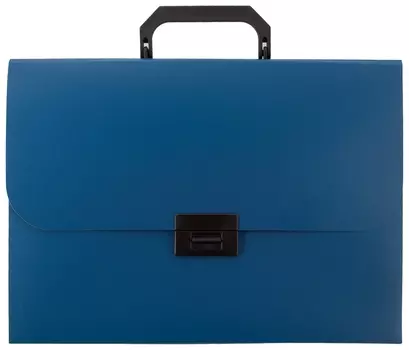 Портфель пластиковый Staff А4 (330х235х36 мм), 13 отделений, индексные ярлыки, синий, 229244