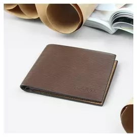 Портмоне мужское, 2 отдела, для кредиток Цвет коричневый 11,5 см x 1,5 см x 9,5 см