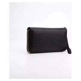 Портмоне мужское, 2 отдела на молниях, цвет чёрный