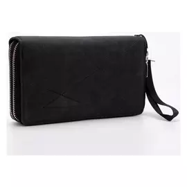 Портмоне мужское, 2 отдела на молниях, цвет чёрный