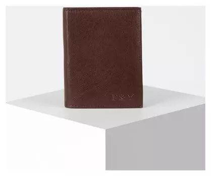 Портмоне мужское 2 в 1, цвет коричневый