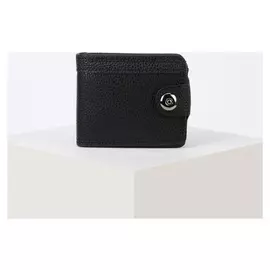 Портмоне мужское на клапане, отделы для купюр и карт, цвет чёрный