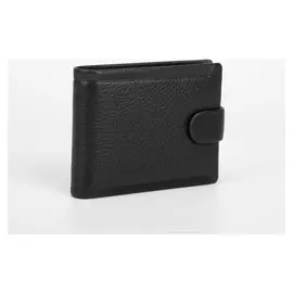 Портмоне мужское, отдел на клапане, цвет чёрный