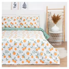Постельно бельё Lovelife 1,5сп «Апельсиновый рай» 143х215см, 150х225см, 50х70см-2шт