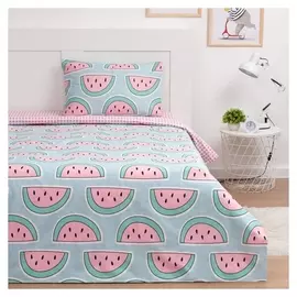 Постельное белье 1.5 сп "Lovelife" арбузики, 143х215 см,150х214 см,50х70 см-1 шт. сатин