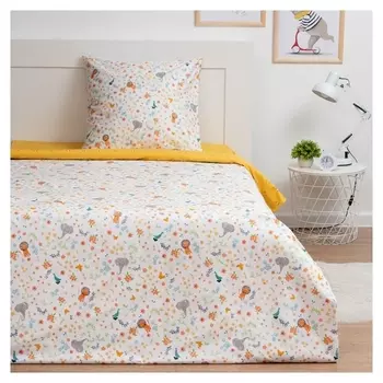 Постельное белье 1.5 сп "Lovelife" веселый зоопарк, 143х215 см,150х214 см,70х70 см-1 шт. сатин