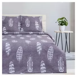 Постельное белье этель 1.5сп "Перья" 143*215см,150*214см,70*70см-2 шт