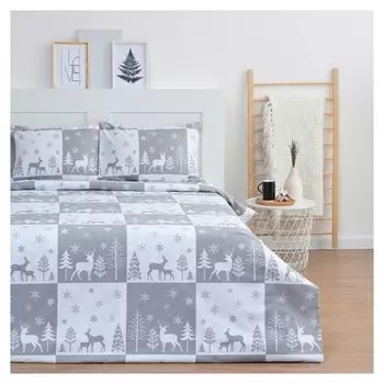 Постельное белье Lovelife 1,5сп " New Year Forest" 143*215см,150*225см,50*70см-2шт