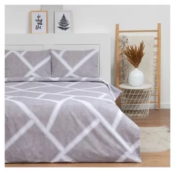 Постельное бельё 1,5 сп Lovelife Broken Lines: пододеяльник 150х217см+наволочка 50х70см-1ш,поплин,125г/м²