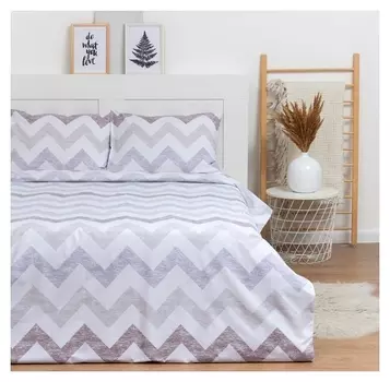 Постельное бельё 1,5 сп Lovelife Geometry: пододеяльник 150х217см+наволочка 50х70см-1шт, поплин, 125г/м²