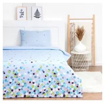 Постельное бельё 1,5 сп Lovelife "Happy Day" пододеяльник 150х217 см+наволочка 50х70 см-1шт, поплин, 125г