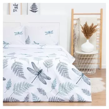 Постельное бельё 1,5 сп Lovelife «Стрекоза» пододеяльник 150х217 см+наволочка 50х70 см-1шт, поплин, 125г/