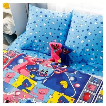 Постельное бельё 1,5 сп ночь нежна хаги ваги, размер 215х145, 147х215, 70х70 см бязь 120 г/м 100% хлопок