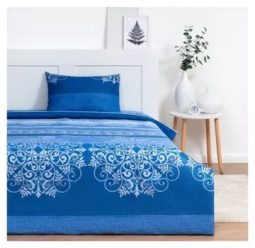 Постельное бельё 1,5сп. Astoria 145х210 см, 150х210 см, 50х70 см, синий, микрофибра, 100% полиэстер