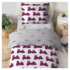 Постельное бельё 1,5сп Barbie белоземельный 145х215, 150х215, 70х70 см-1шт