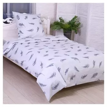 Постельное бельё 1.5сп флай б/з (Пододеяльник 145х215см, наволочка 70х70см) бязь, 120г/м², 100% хлопок